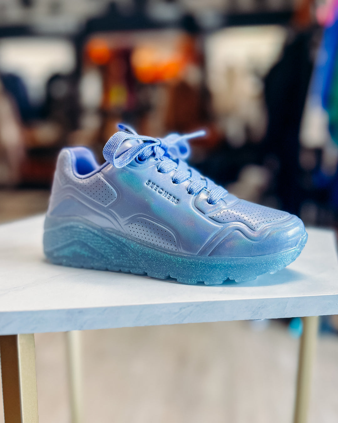 Skechers: Uno Ice Prism Luxe Sneakers - The Vogue Boutique