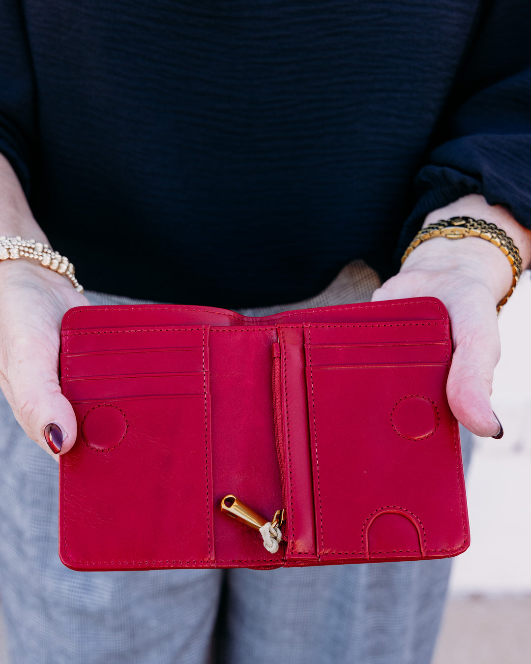 Hobo: Jill Bifold Wallet in True Red