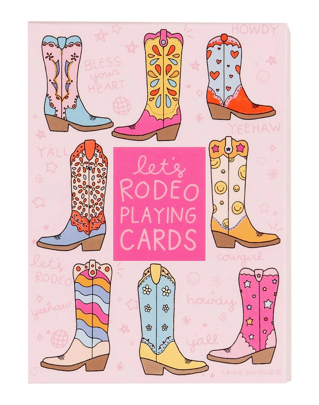 Callie Danielle: Let's Rodeo Western Cowgirl Boots Deck of Playing Cards - The Vogue Boutique
