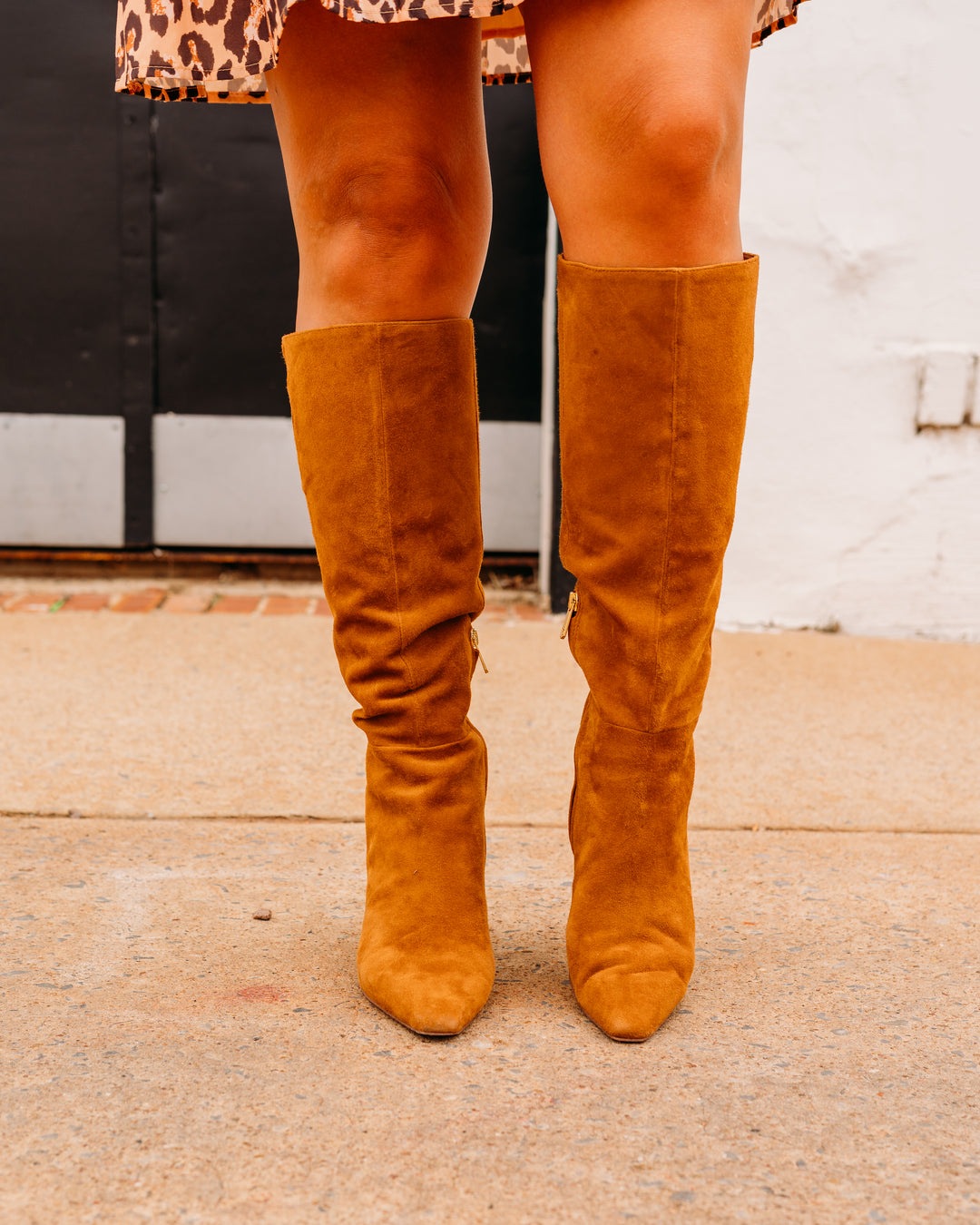 Sam Edelman: Sylvia Frontier Brown Suede Knee High Boots - The Vogue Boutique