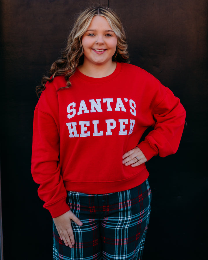 Z Supply: Holiday Sweatshirt in Festive Red - The Vogue Boutique