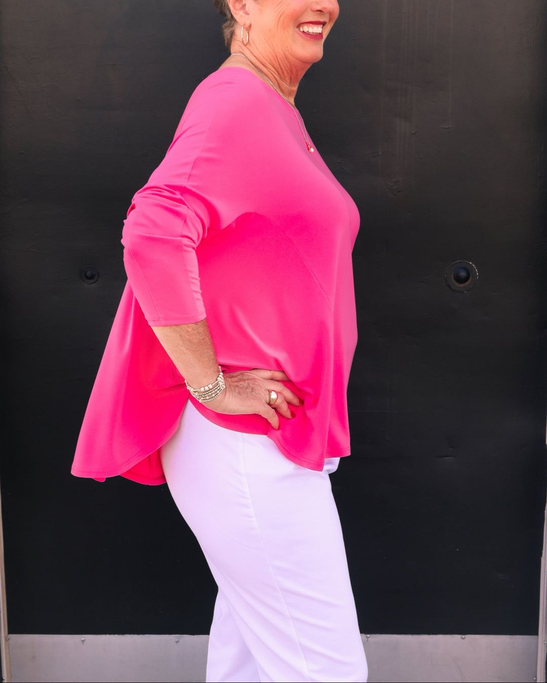 Joseph Ribkoff: Dazzle Pink Top - 232002 - The Vogue Boutique