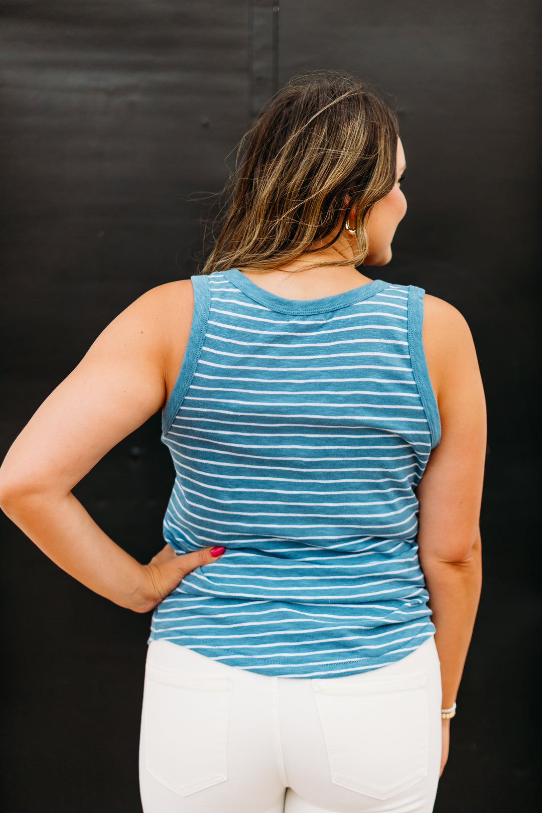 Z Supply: The Perfect Striped Tank in Boathouse - The Vogue Boutique