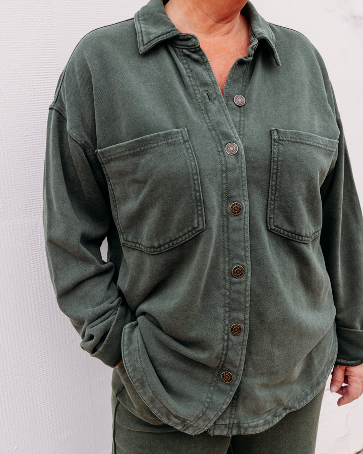Z Supply: All Day Knit Jacket in Classic Olive (ZJ253869S)