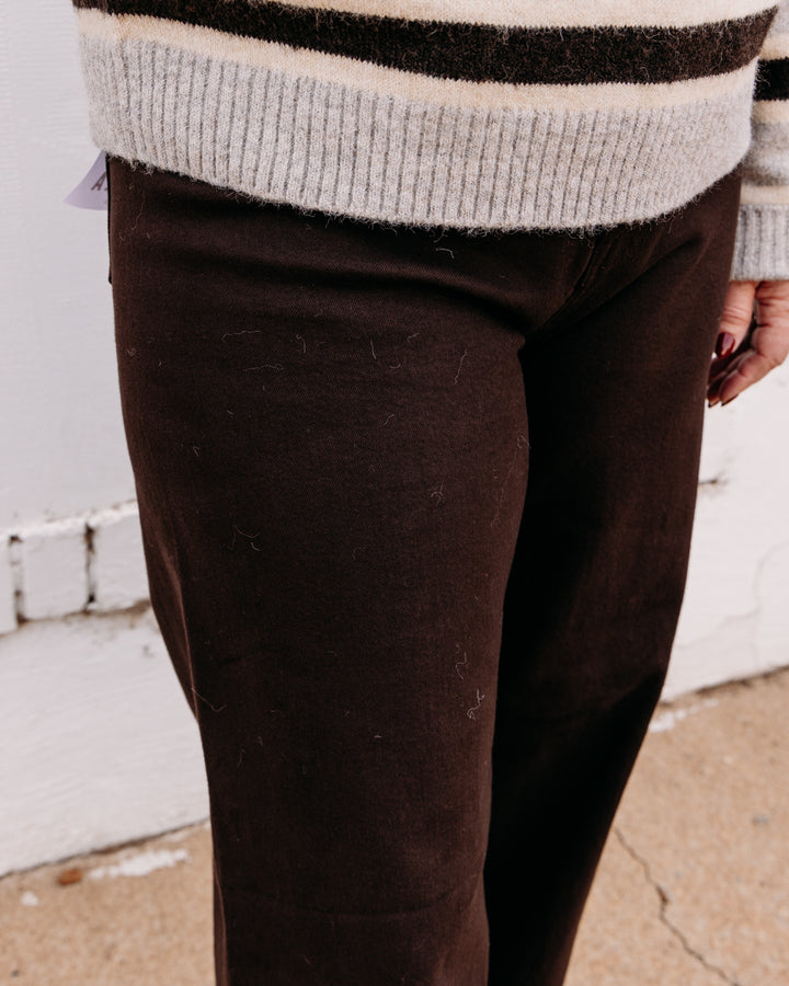 Pistola: Penny High Rise Wide Leg in Mocha Mocha (P00016587)