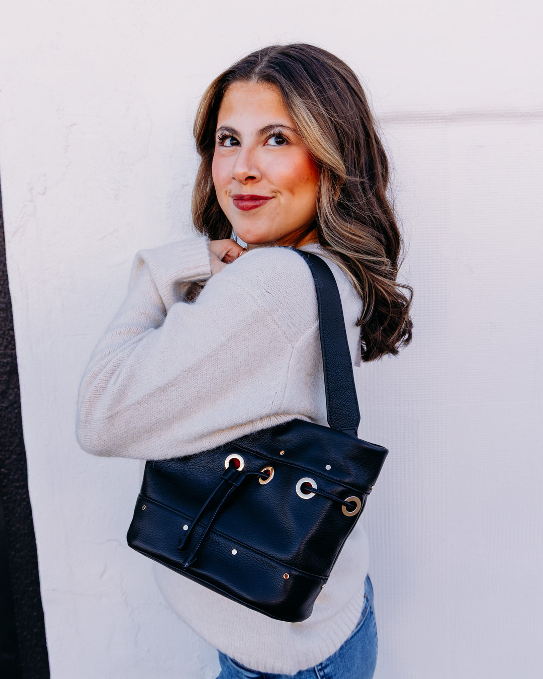 Hammitt: Gianna Small Handbag in Black/Gold