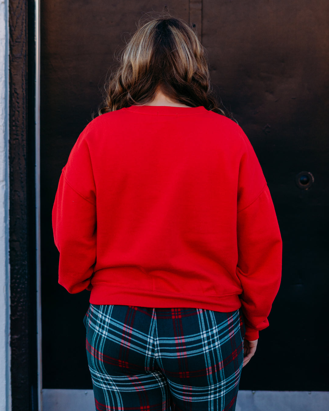 Z Supply: Holiday Sweatshirt in Festive Red - The Vogue Boutique