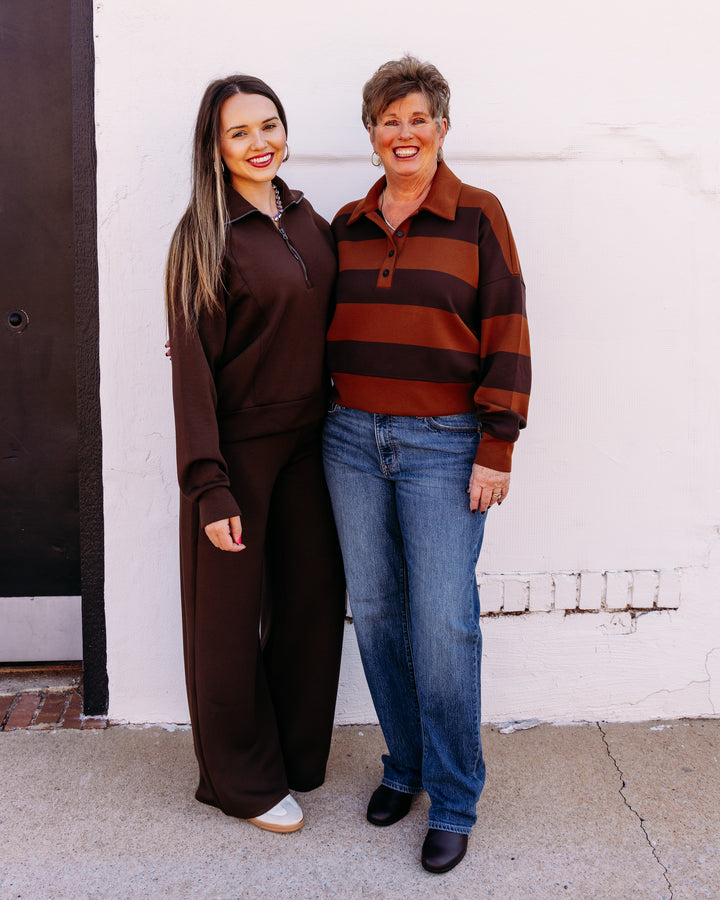 Spanx: Airessentials Half Zip in Umber Root (50346R)