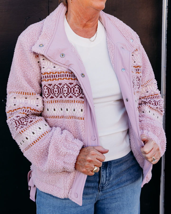 Tribal: Lined Sherpa Jacket in Pinkfrost (6310O-5125)