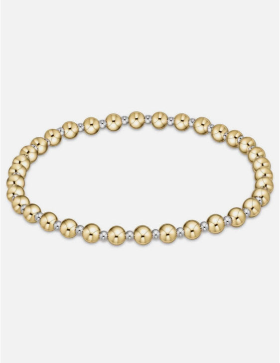 Enewton: Classic Grateful Pattern Bead Bracelet - Mixed Metal - The Vogue Boutique