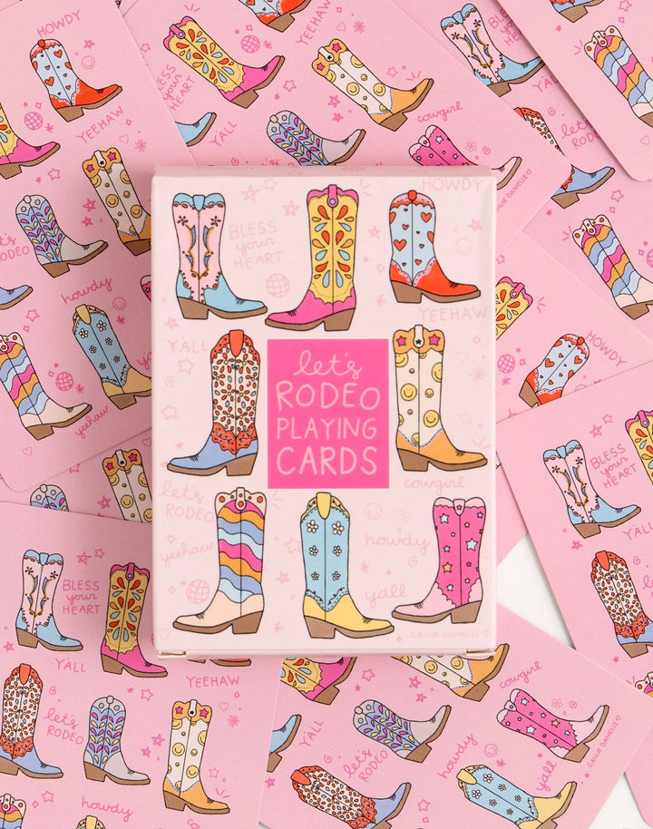 Callie Danielle: Let's Rodeo Western Cowgirl Boots Deck of Playing Cards - The Vogue Boutique