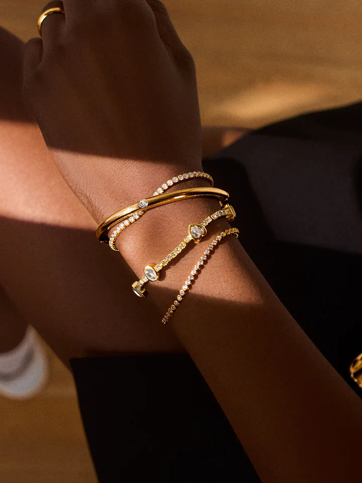 BaubleBar: Galia Tennis Bracelet in Gold (86904) - The Vogue Boutique