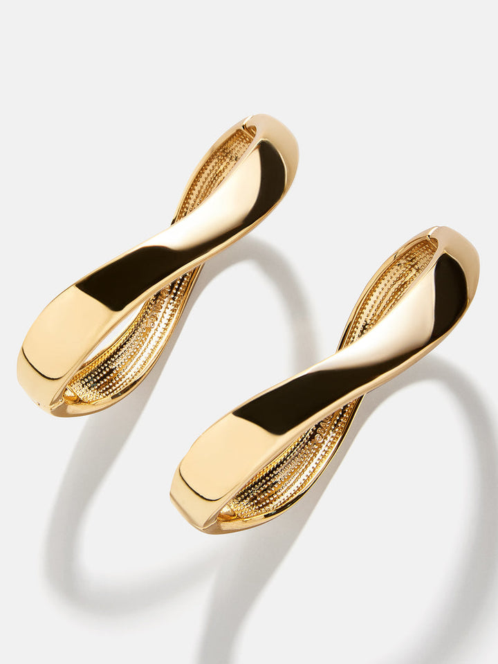Baublebar: Natalia Wavy Hinge Bangle Set in Gold - The Vogue Boutique
