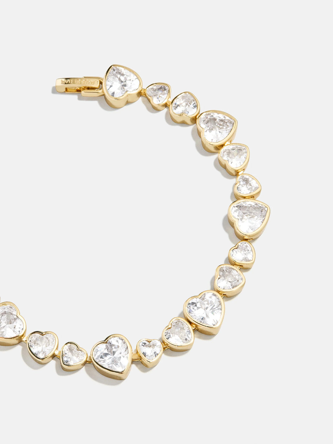 Baublebar: Zadie Heart Tennis Bracelet in Clear (90611) - The Vogue Boutique