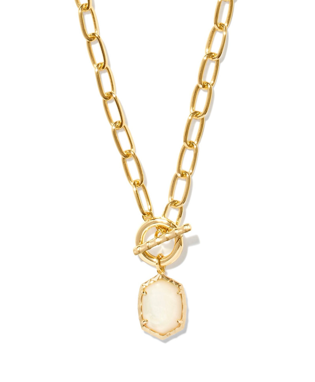 Kendra Scott: Daphne Chain Link Necklace in Gold Ivory MOP - The Vogue Boutique