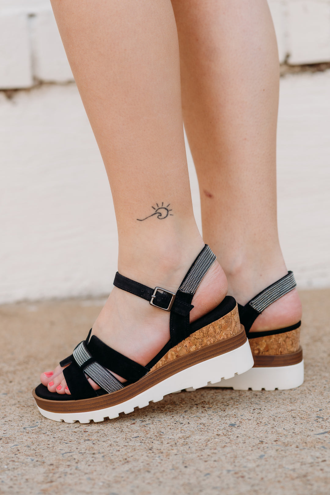 Vaneli: Caitlin Sandal Heel in Black Suede - The Vogue Boutique