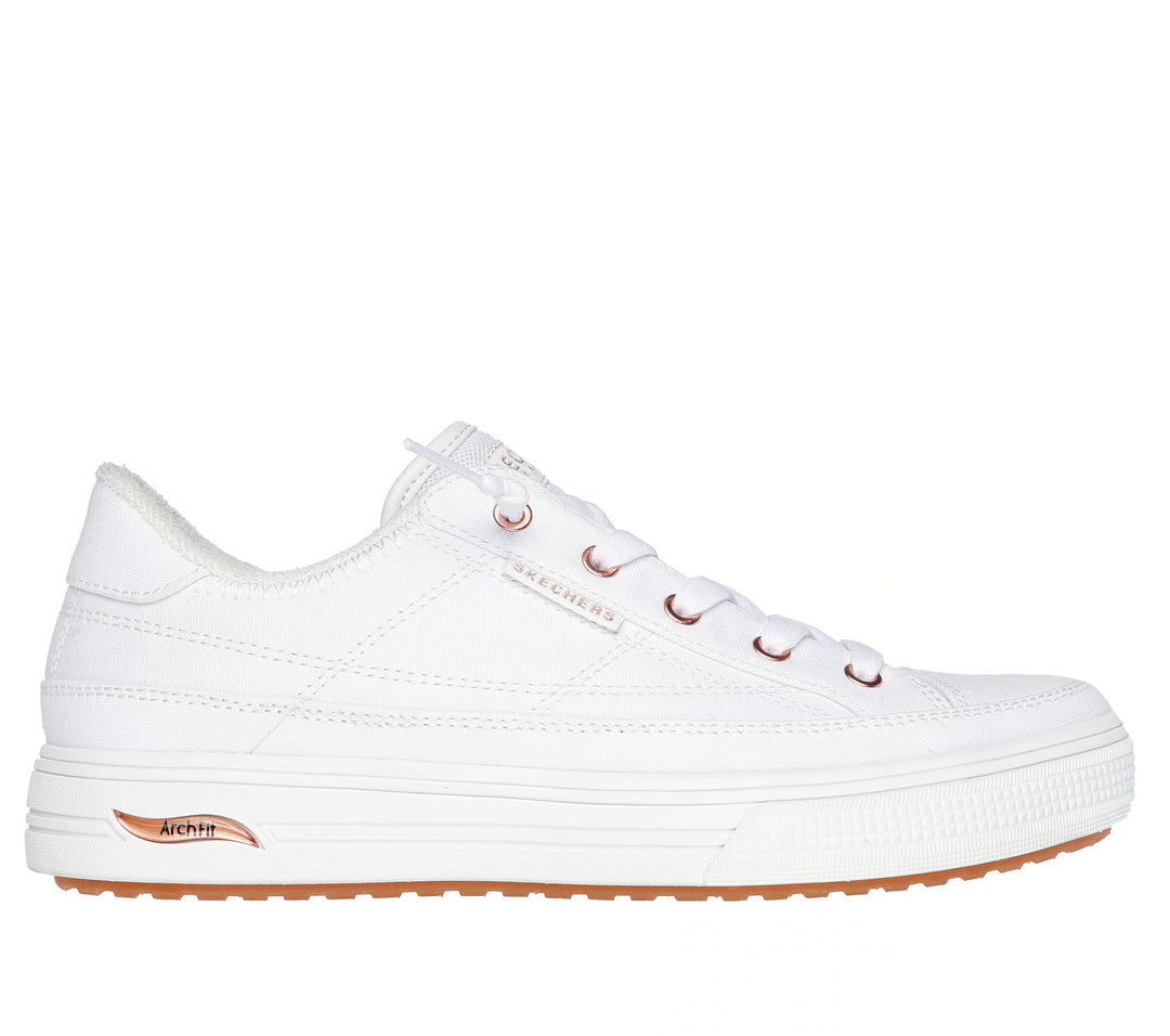 Skechers: Arch Fit Arcade- Catch Ya There in White - The Vogue Boutique