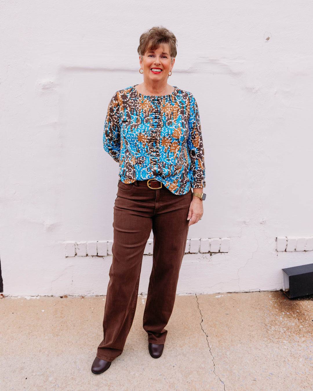 Multiples: Gathered front shirt (M46608TM)