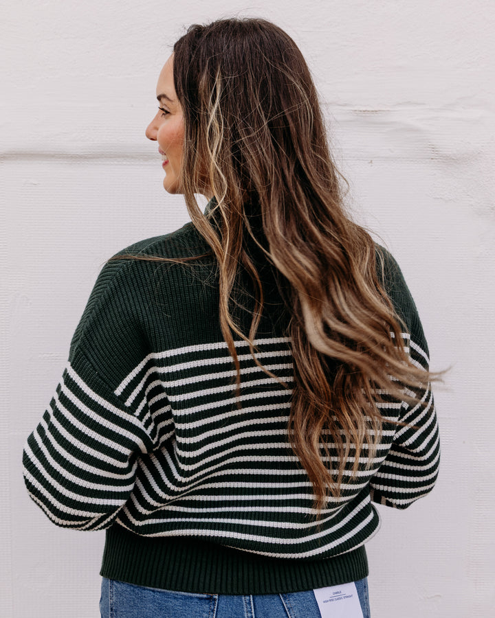 Thread & Supply: Russell Pullover in Pine Grey Stripe (J1936SWTS)