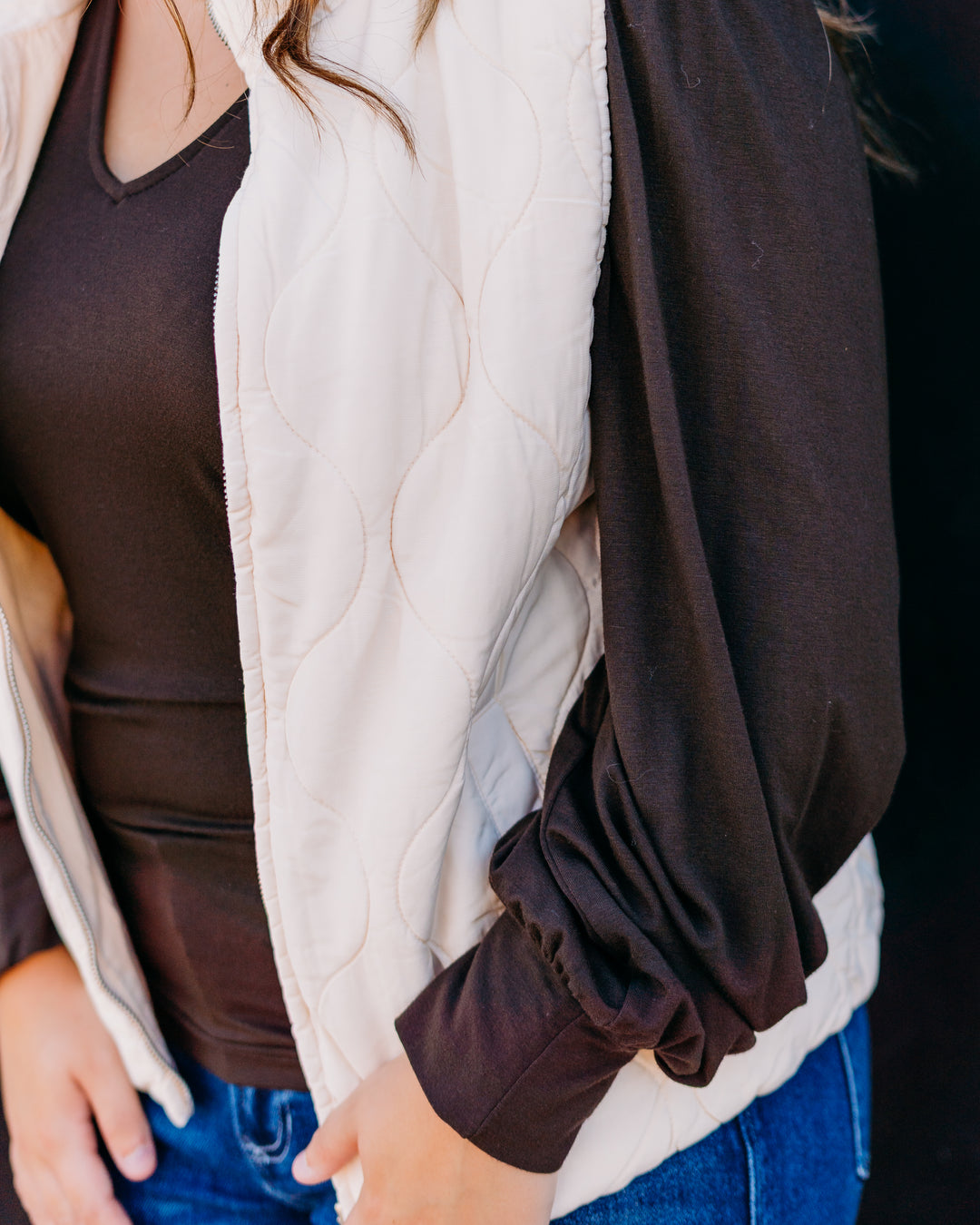 Dear John: Hadley Vest in Washed Cream - The Vogue Boutique