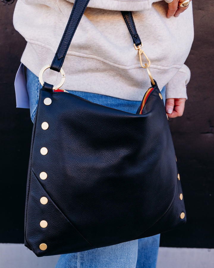 Hammitt: Kyle-large-Black-Black Gold-Red Zip