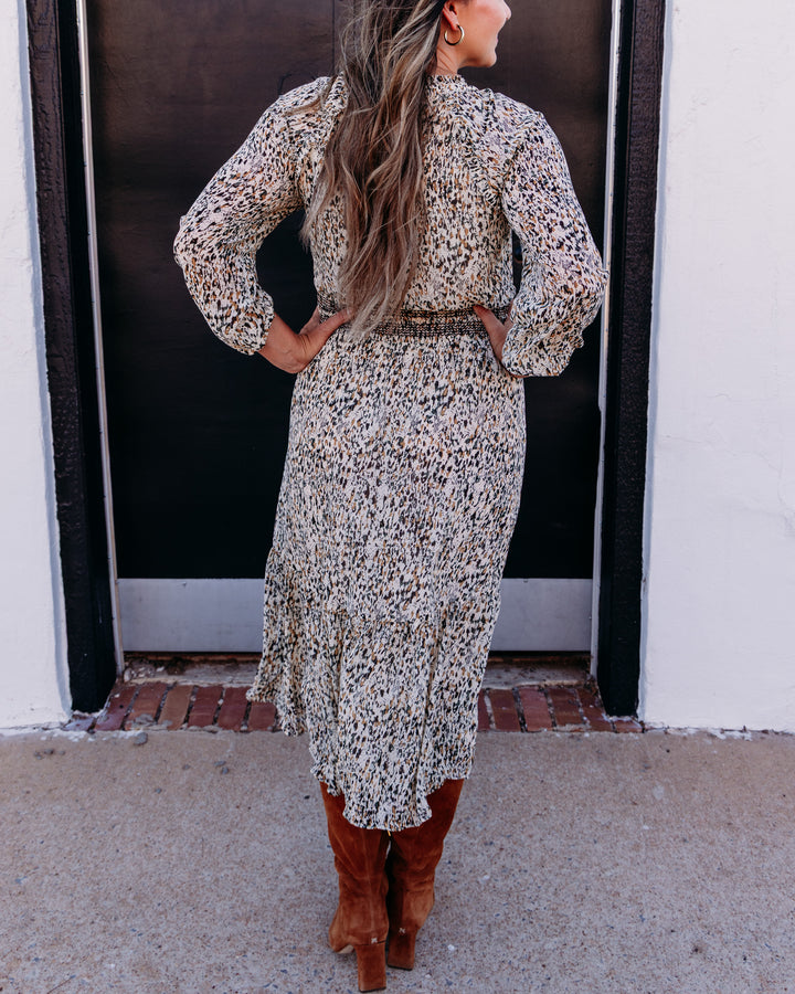 Elan: Long Sleeve Dress in Brown Lia (CFP50500)