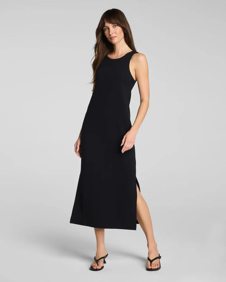 SPANX AIRESSENTIALS® FRENCH RIB MAXI TANK DRESS IN VERY BLACK (22244R)