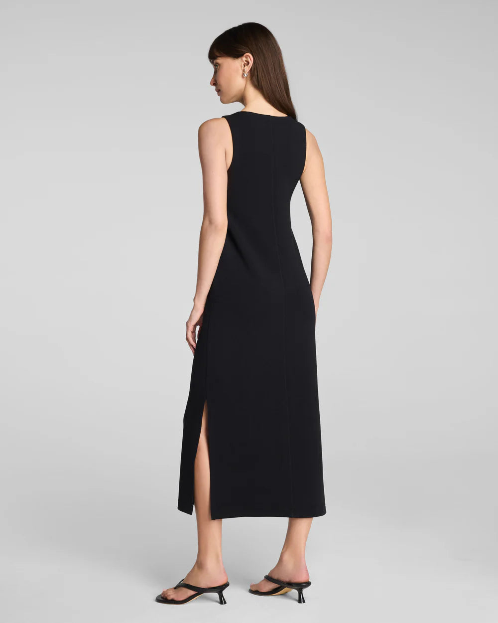 SPANX AIRESSENTIALS® FRENCH RIB MAXI TANK DRESS IN VERY BLACK (22244R)