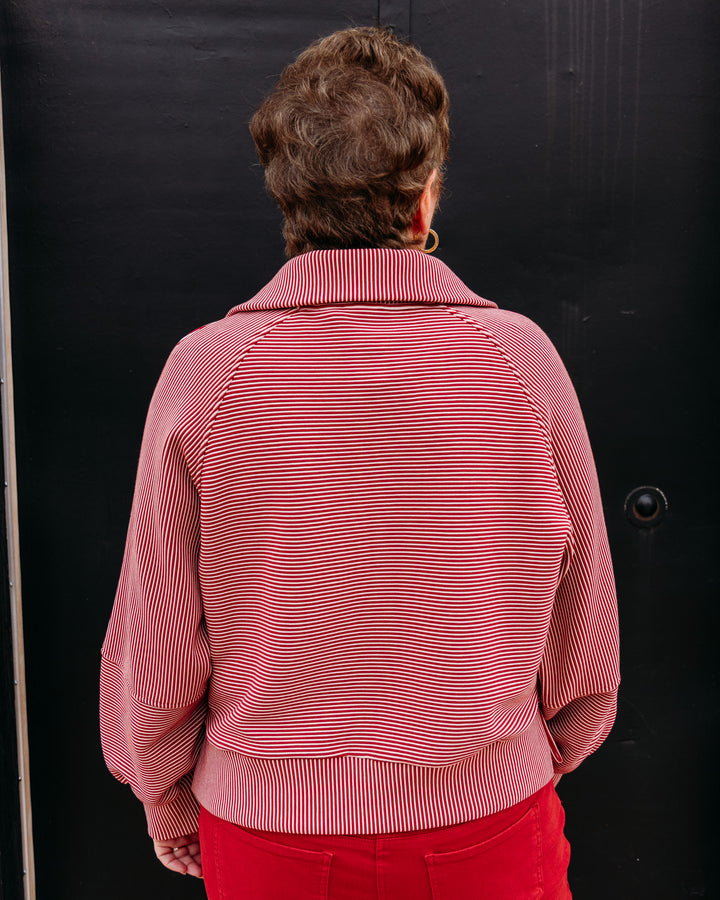 Varley: Milano Half Zip 2.0 in Winery/Almond Peach (VAR02122)