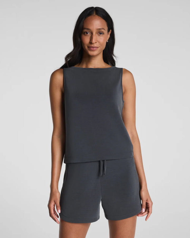 SPANX AIRESSENTIALS® BOATNECK TANK IN WASHED GRAPHITE (22510R)