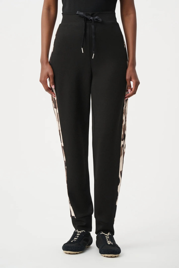 Joseph Ribkoff: Scuba Jersey Animal trimmed Jogger Pants (263608)