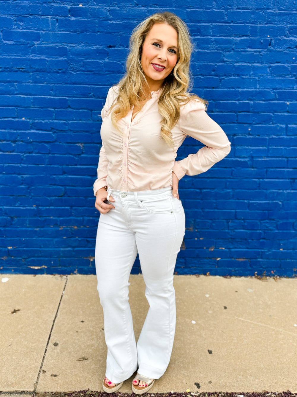 Jag: Kait Flare in White - The Vogue Boutique