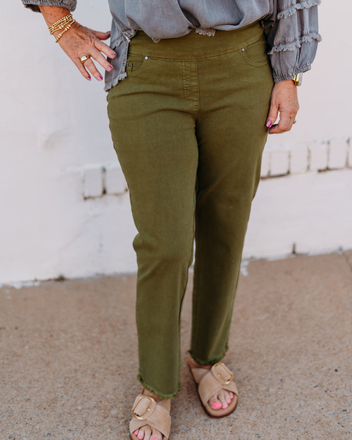 Multiples: Fringe Hem Ankle Pant (M35714PM) - The Vogue Boutique