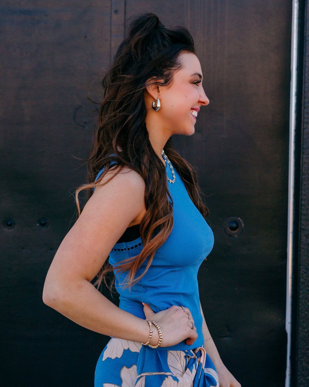 Z Supply: Boa Rib Tank in Lake Blue (ZT262714) - The Vogue Boutique