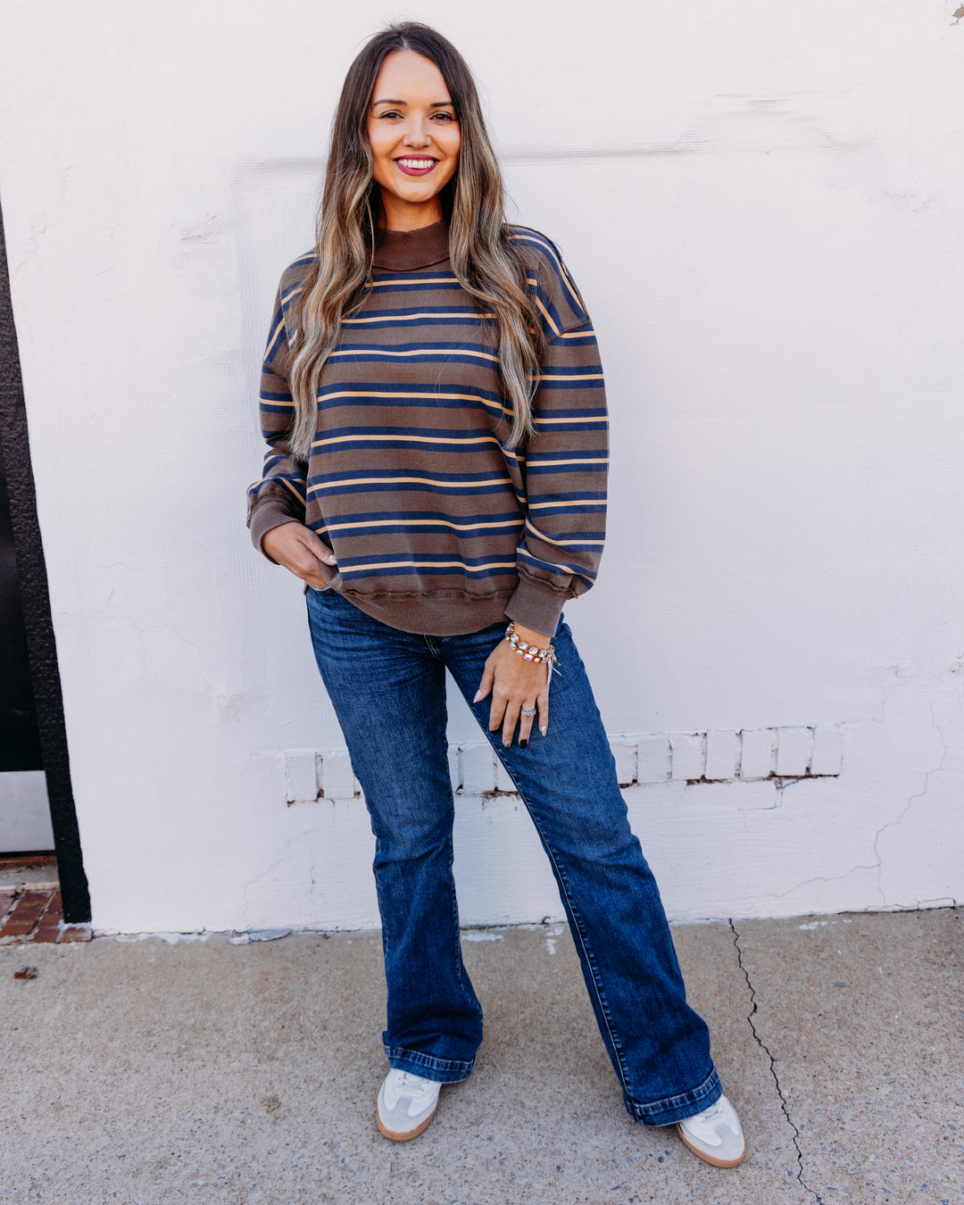 Free People: PALM SPRING STRIPED in Army Combo (FP-OB2391270-3352)