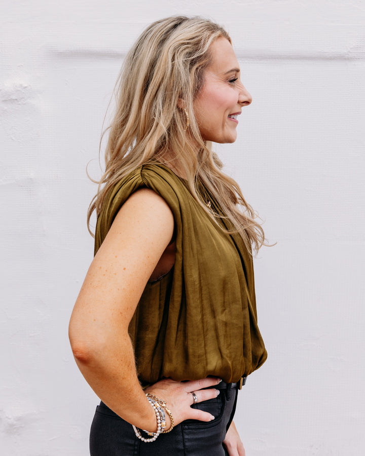Steve Madden: Milana Top in Fir Green (BP304712)