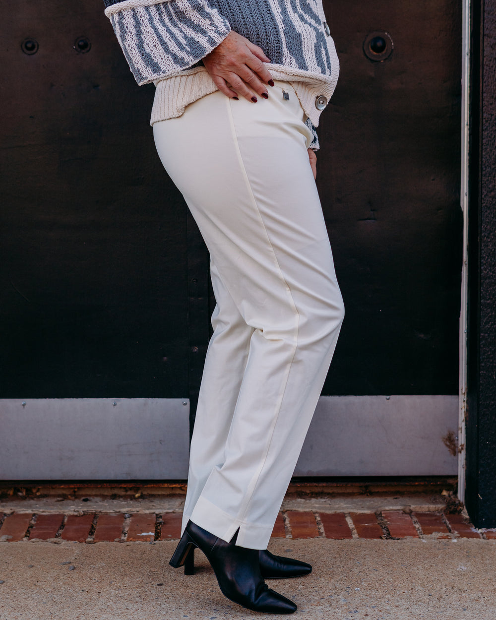 Multiples: Ankle Cream Pants (M48716PM) - The Vogue Boutique