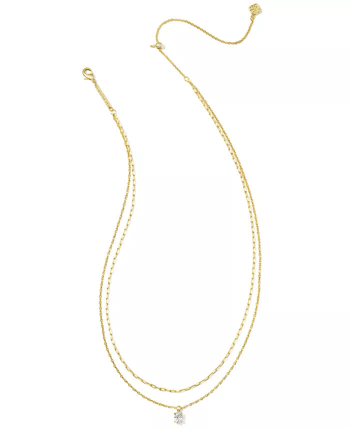 Kenra Scott: CAILIN MULTI STRAND NECKLACE IN GOLD - The Vogue Boutique