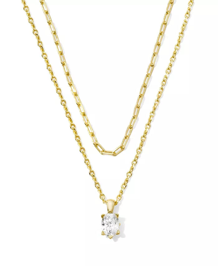 Kenra Scott: CAILIN MULTI STRAND NECKLACE IN GOLD - The Vogue Boutique