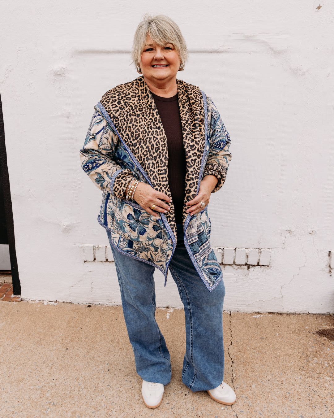 Johnny Was: Joan Sherpa Jacket (Reversible) in Athene (C40426-7)