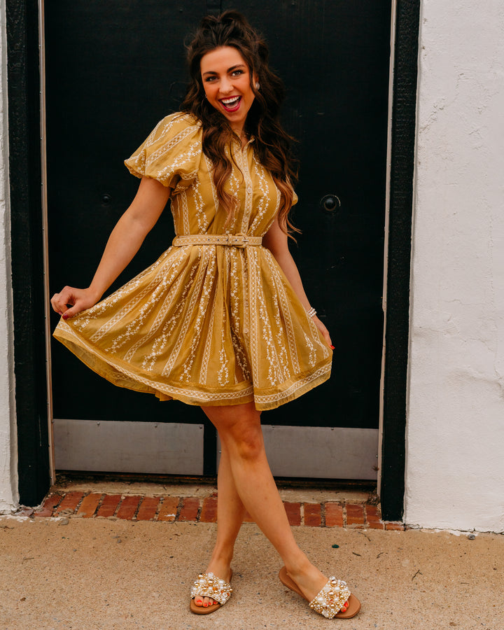 Steve Madden Daisy Dress in Vintage Gold