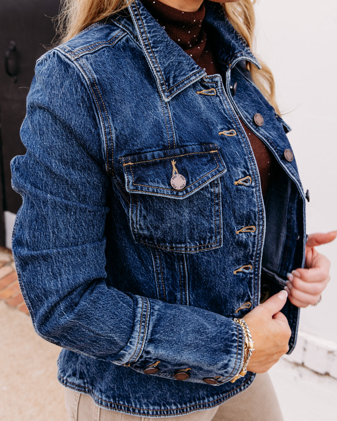 French Dressing Jeans: Utility Jacket Med in Dark Blue (10022225)
