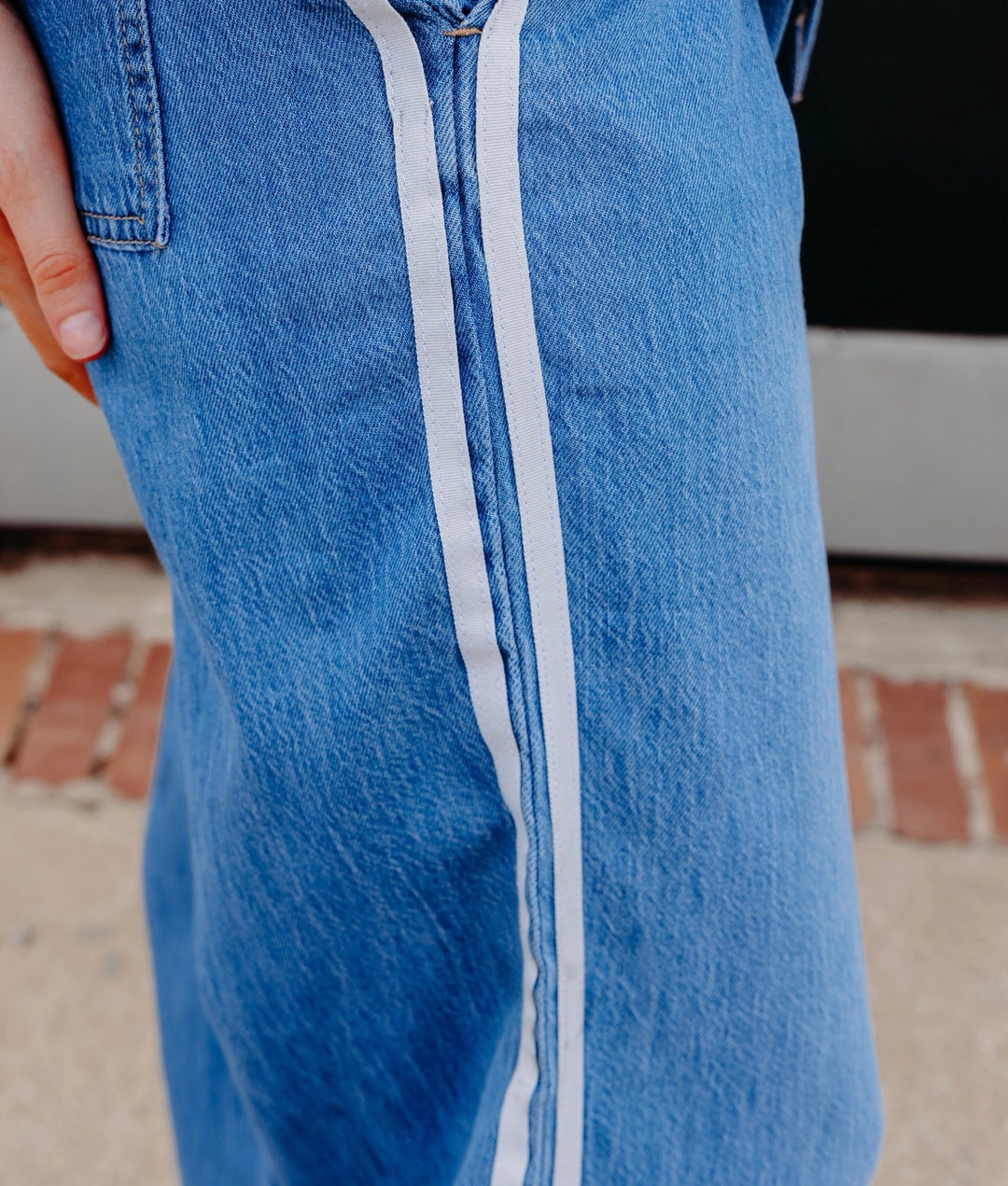 Z Supply: The Sidelines Denim Track Pant in Dreamstate (ZP263144S)