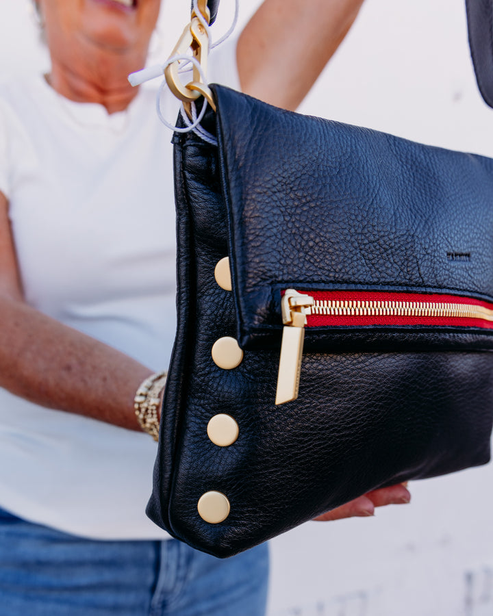 Hammitt: Vip Med in Black/Brushed Gold