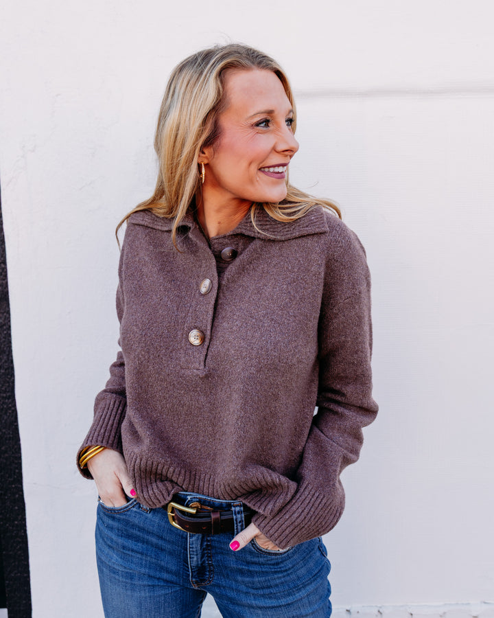 Free People: TRADING UP POLO in Enchanted Oak Melange (FP-OB2330737-2200)