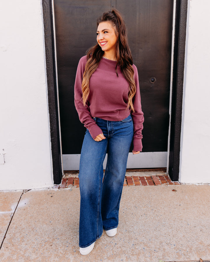 Free People: JESS LONG SLEEVE in DIONYSUS (FP-OB2291593-5760)