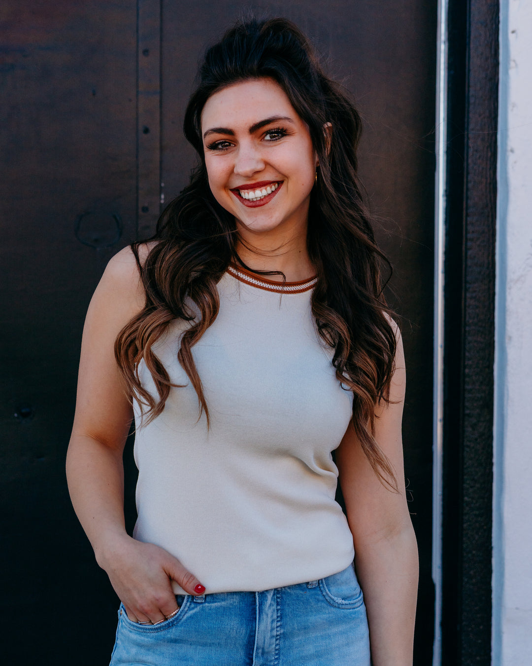 Another Love: Mariah Tank Top in Vintage Cream - The Vogue Boutique