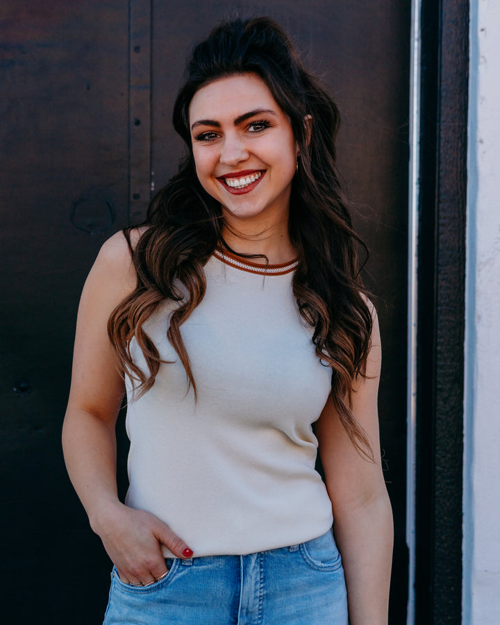 Another Love: Mariah Tank Top in Vintage Cream - The Vogue Boutique
