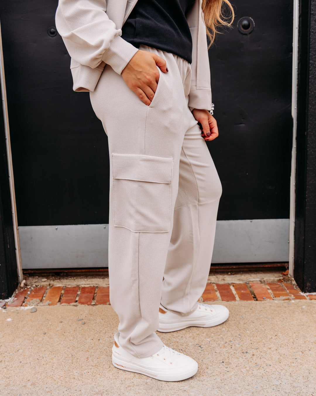 Tribal: Pull On Ankle Pant With Cargo Pockets in Sanddune