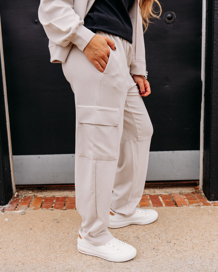 Tribal: Pull On Ankle Pant With Cargo Pockets in Sanddune